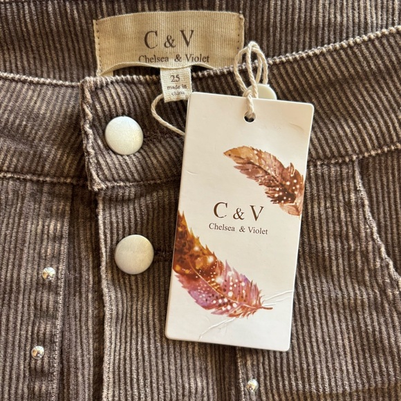 NWT Chelsea & Violet Brown A-line Mini Skirt Size 25 - Picture 5 of 7